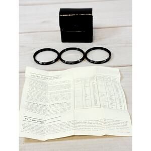 Prinz 52mm Closeup Lens Set #1, 2, 3 With Case and Manual Made in Japan